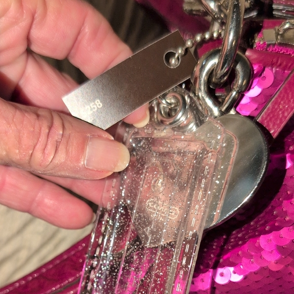 Coach Pink / Magenta Sequin 2 Way Bag K1069- 16482 - Picture 10 of 14